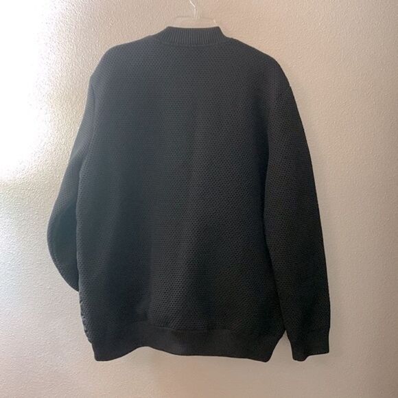 FALCON Nero quilted bomber jacket full zip front mix Media pockets lined men 3XL - Picture 2 of 12